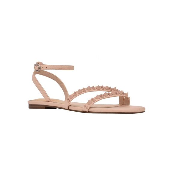 GUESS Shoes - GUESS Womens Pink Studded Padded Teagin Round Toe Buckle Sandals Shoes 11 M